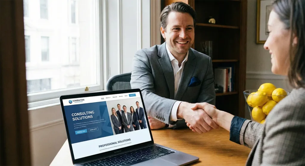 Professional business website design improving client trust and conversion rates