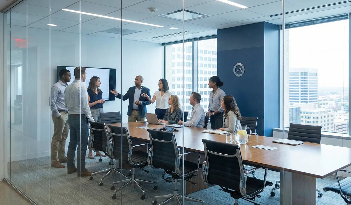 Professional business website with strong branding and visual content