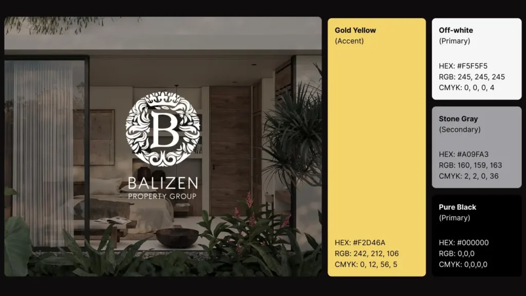 Serenity Villas luxury villa brand identity developed for Balizen Property
